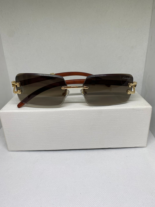 Cartier marron brique bois