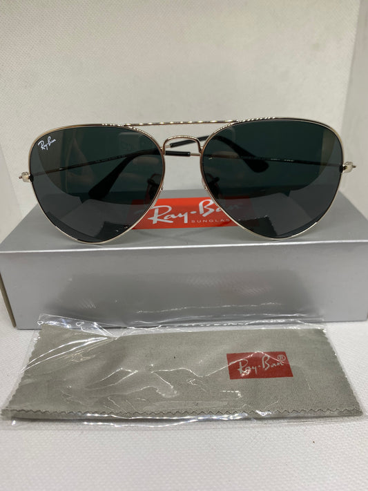Rayban aviator black silver 58-14