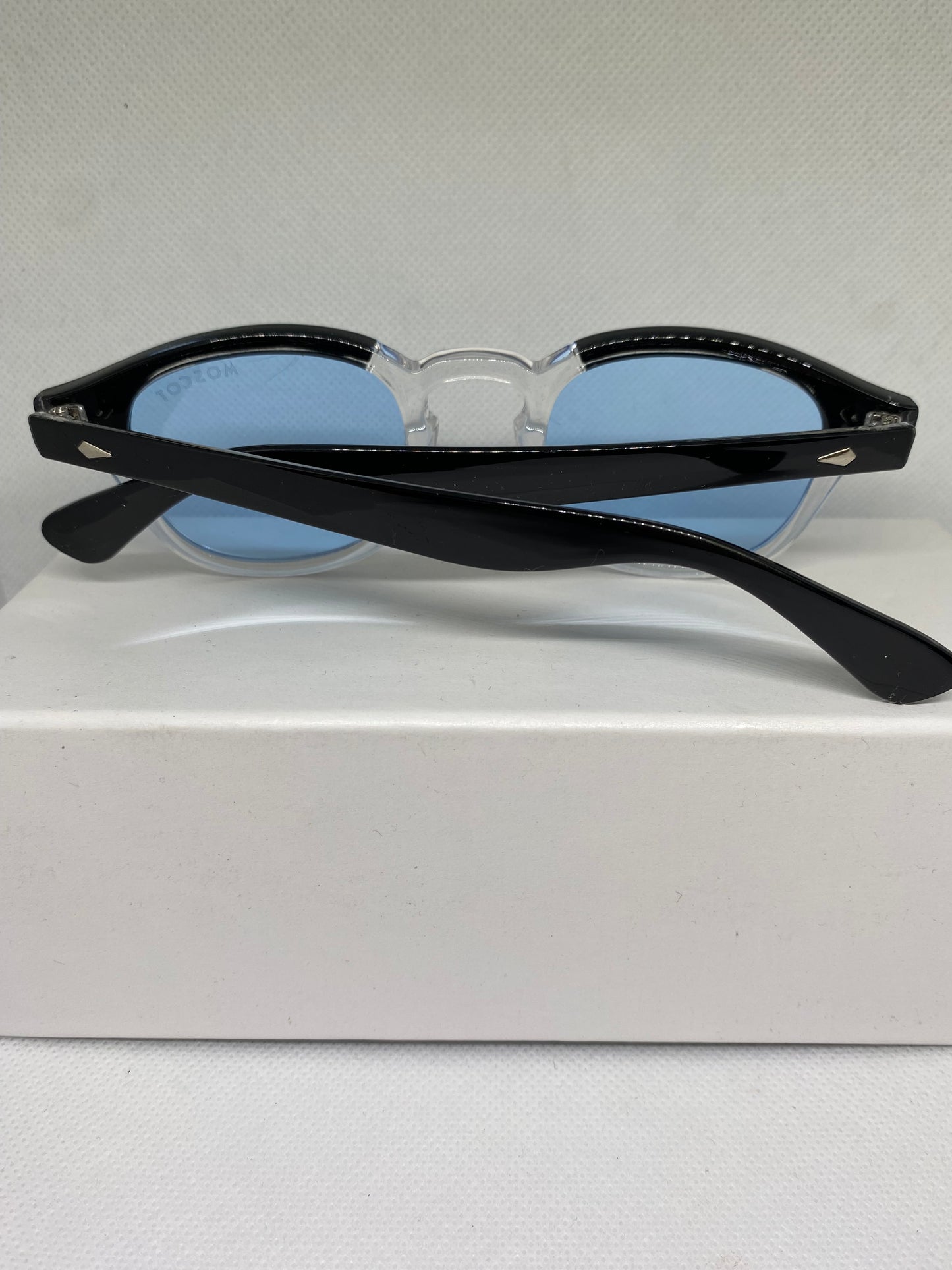 Moscot bleu cadre noir gris