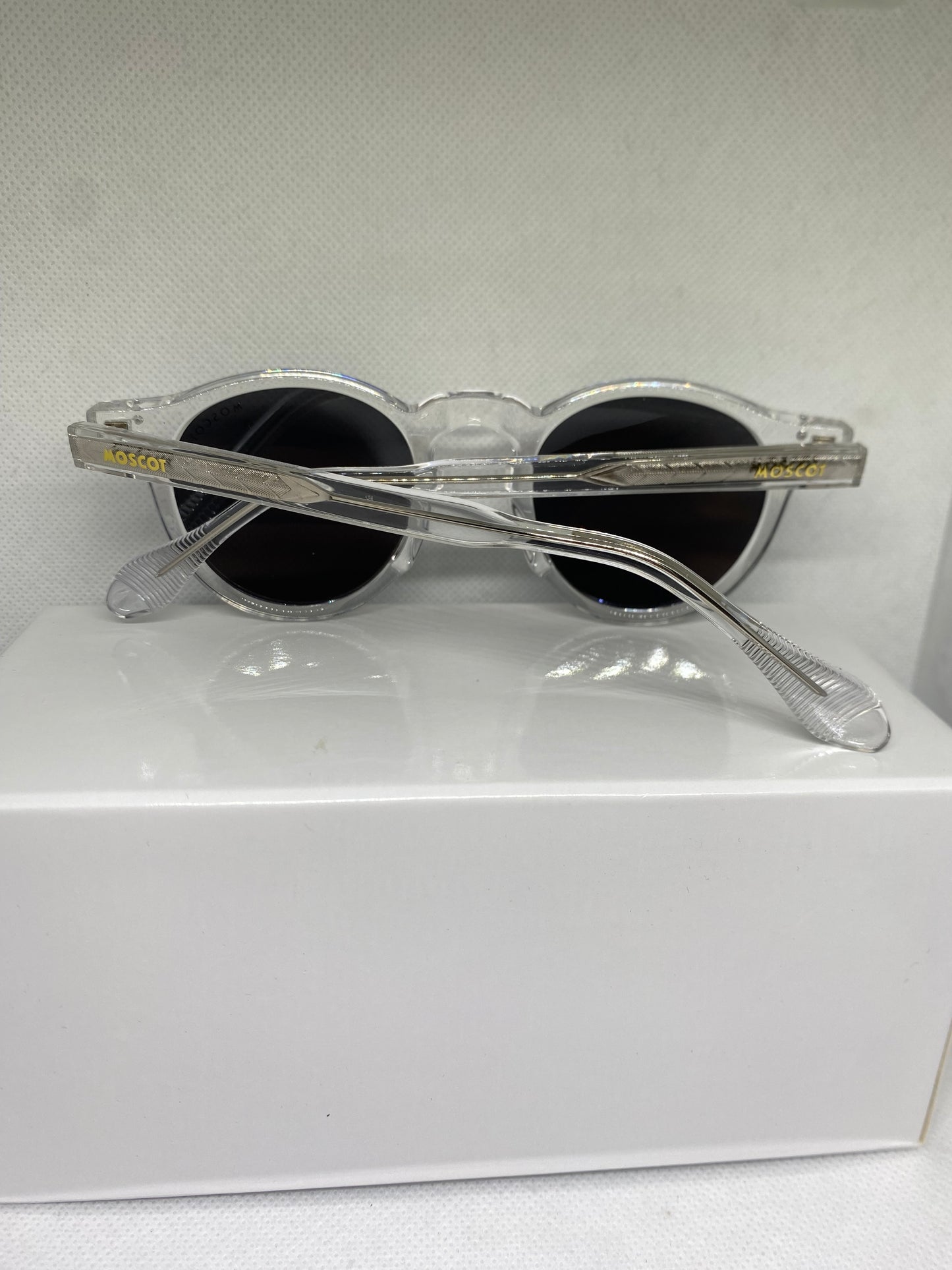 Moscot transparent noir polarise 47-22-153
