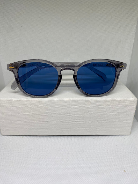 Moscot transparent bleu foncé