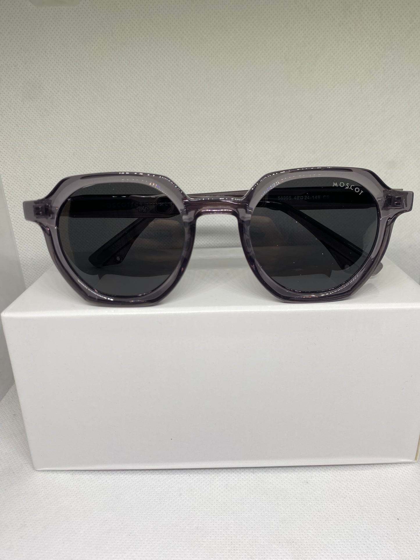 Moscot gris clair noir polarise 46-24-149