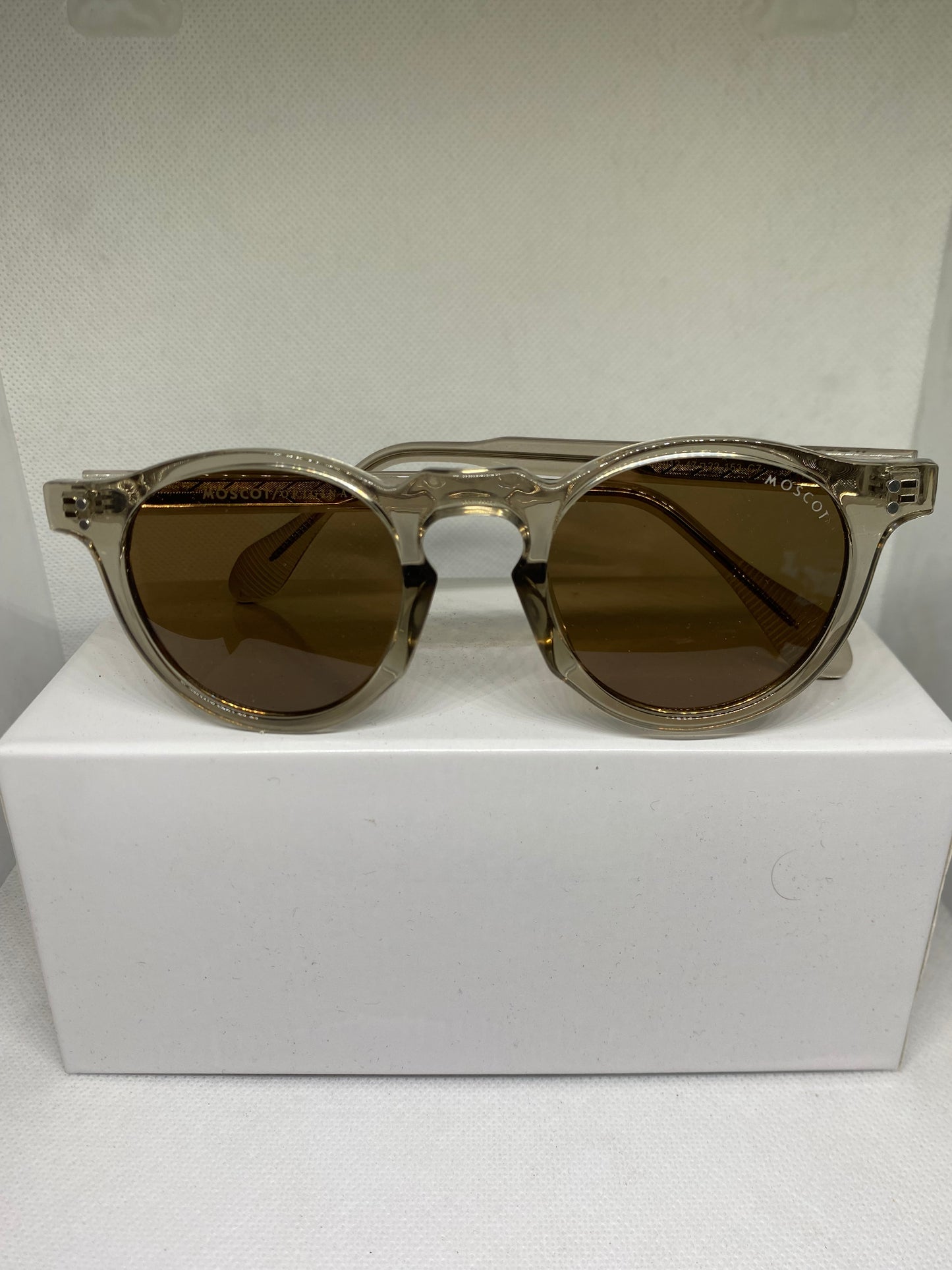 Moscot transparent marron clair polaryse