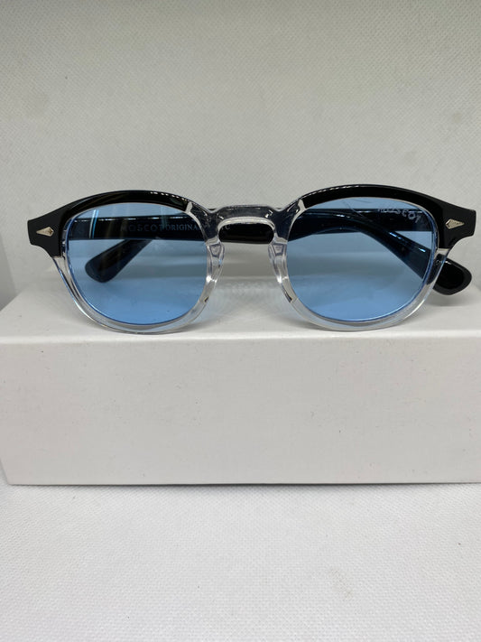 Moscot bleu cadre noir gris
