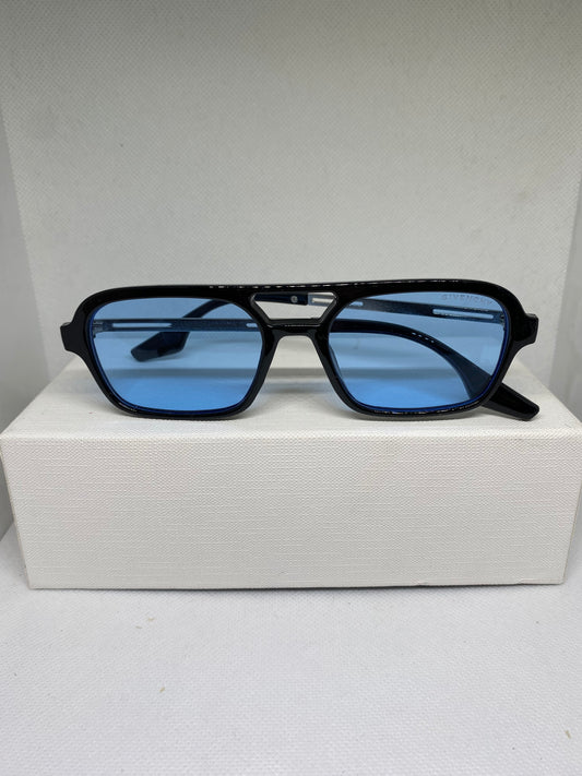 Givenchy bleu cadre noir