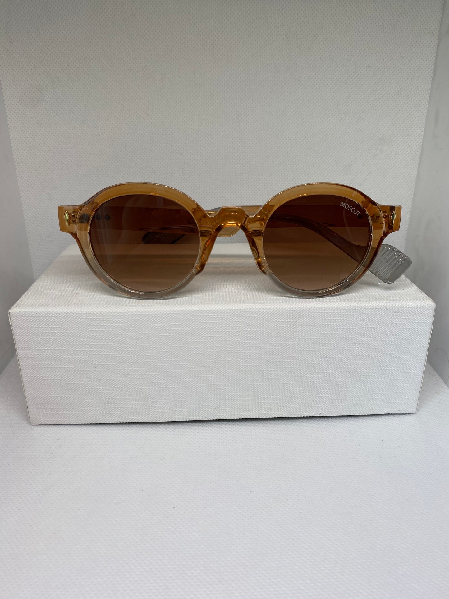 Moscot rond orange gris