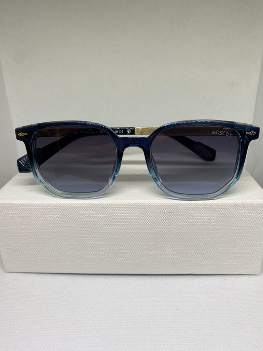 Moscot bleu gris clair doré
