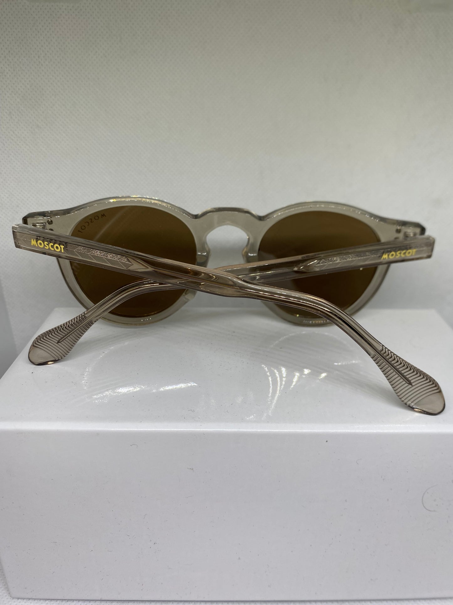 Moscot transparent marron clair polaryse