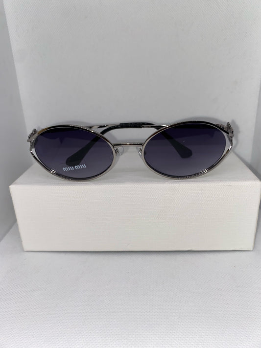 MIUMIU NOIR SILVER ROND