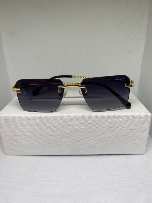 Cartier noir brique dore broche