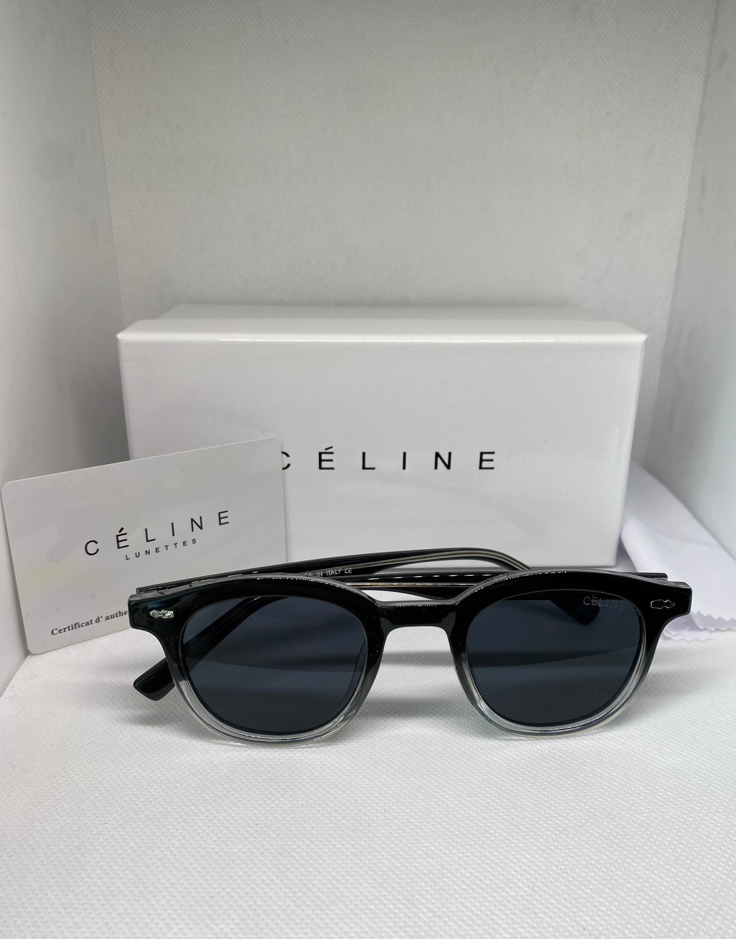 CELINE NOIR GRIS ROND