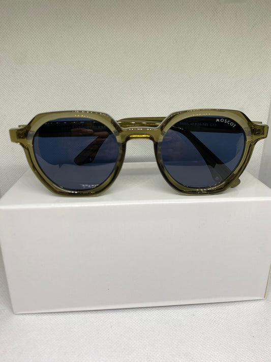 Moscot vert verre bleu polaryse