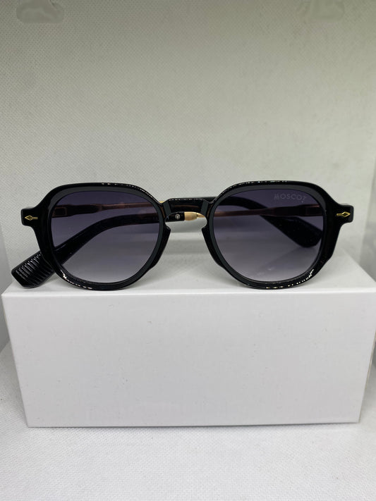 Moscot noir degrade dore fin 48-22