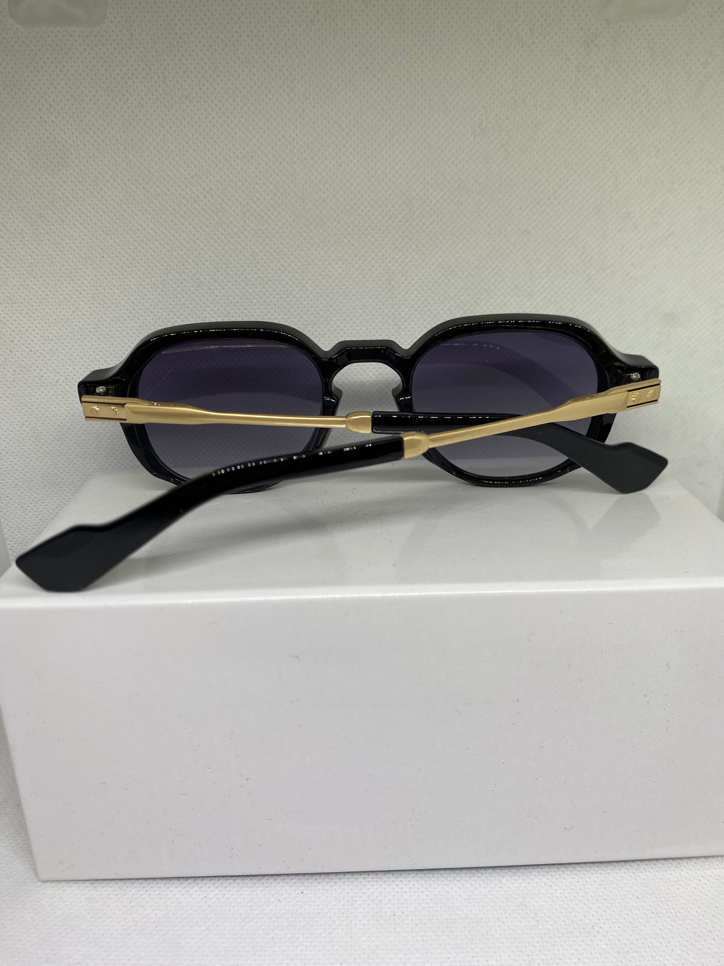 Moscot noir degrade dore fin 48-22